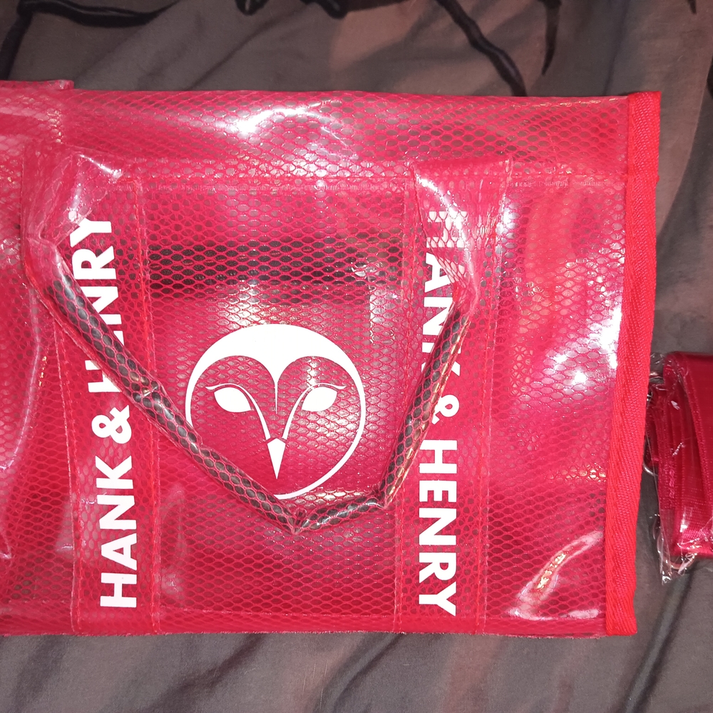 Red Transparent Tote Bag